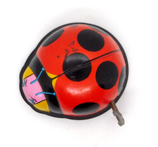 Toy Hero Made In Japan Lady Bug Windup Vintage Tin Litho Wind-Up