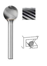 Fraise lime CW ogive tête sphérique SD denture Simple Ø 19 x 19 queue Ø 6