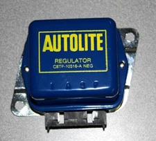 NEW! 1967 - 1969 Mustang Voltage Regulator Blue w/ Yellow Autolite Logo