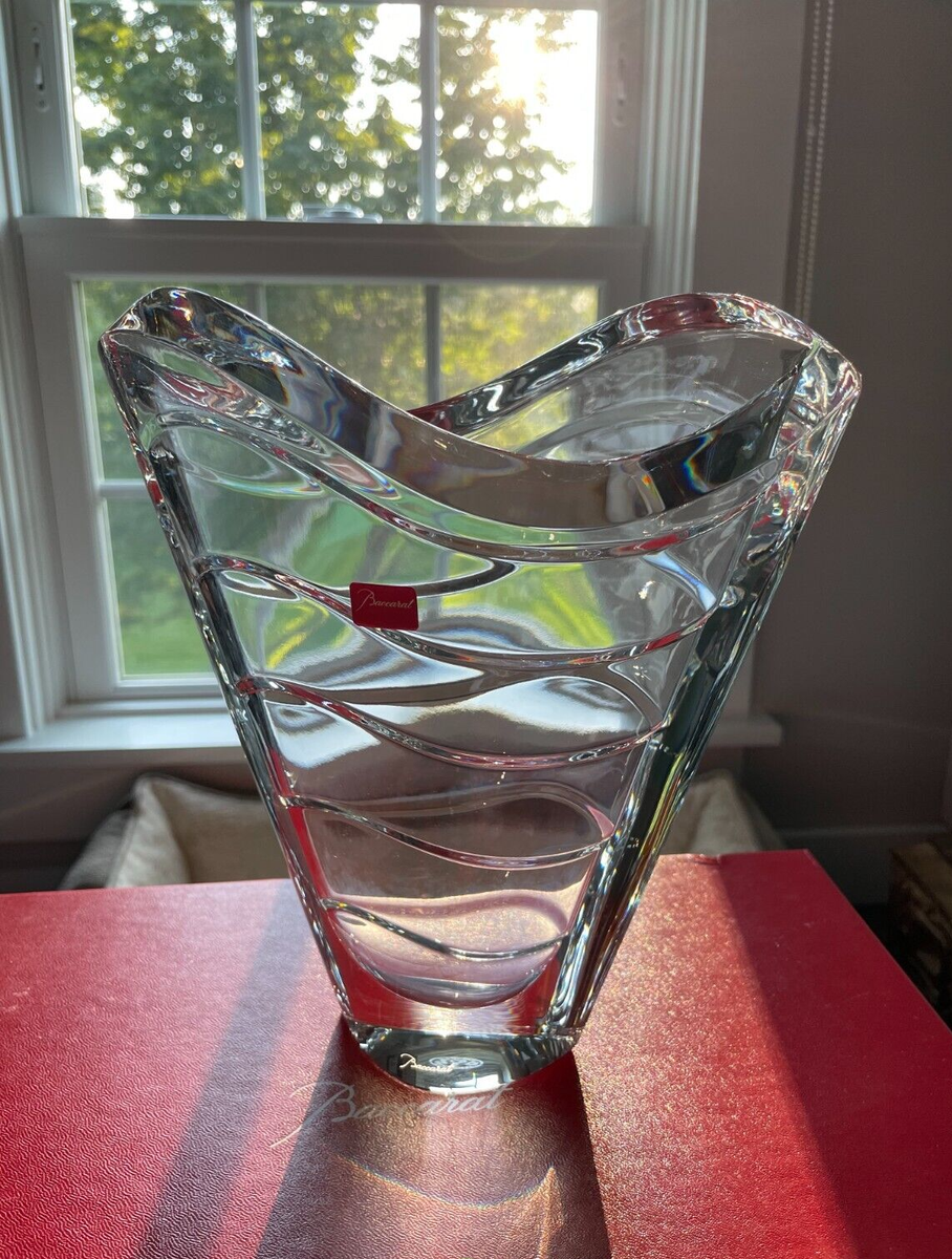 新品同様/1円】 Baccarat バカラ クリスタル WAVE VASE ウェーブ