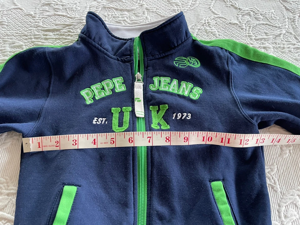 PEPE Jeans Chaqueta Bomber Cremallera Bordada Reino Unido 1973 Poli Algodón Reino Unido W11 Niño Talla 4T Foto 3 de 4