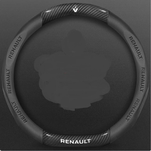 15"PU Leather+Carbon fiber Steering Wheel Cover For Renault Master E-Tech - Picture 7 of 10