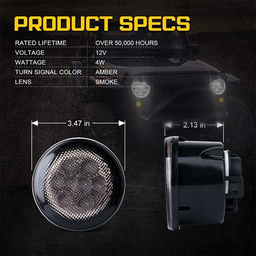 For Jeep Wrangler JK 2007-2018 Combo DOT 7'' LED Headlights Turn Fog Lights Kits - Bild 5 von 20