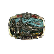 1981 US United States Army Firepower 3D Belt Buckle H1071