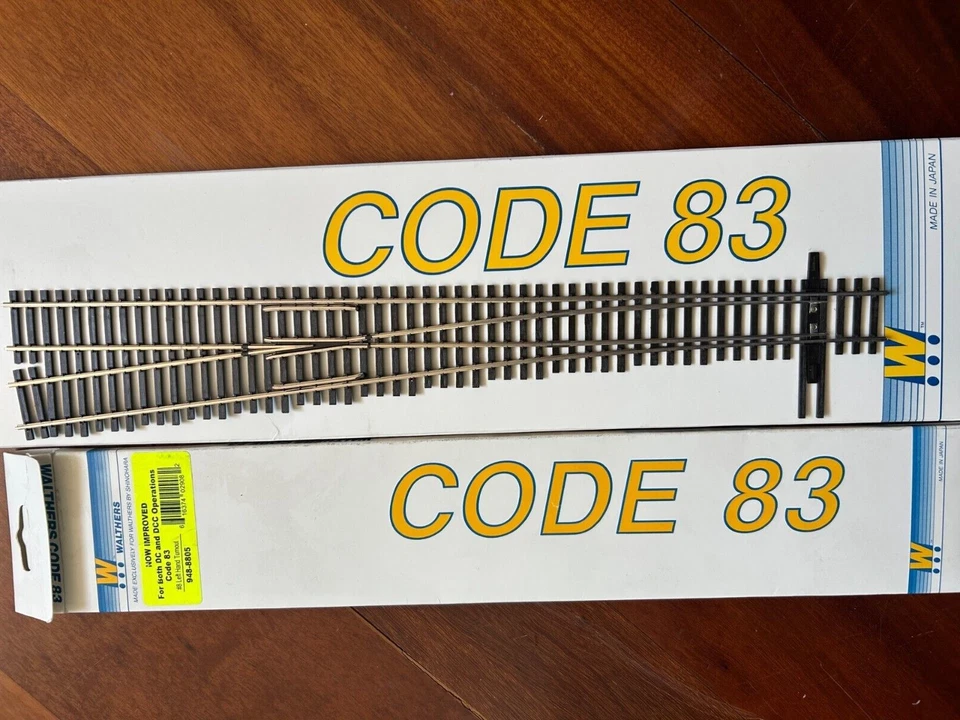 #8 LEFT HAND TURNOUT - CODE 83 -NS Rail HO SCALE - "DCC FRIENDLY " -RTR NEW OOP - Image 2 of 4