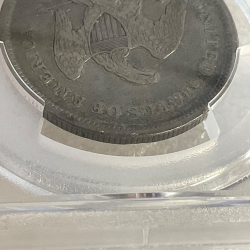 Cortinas de medio dólar libertad sentada 1839 50C PCGS rasguño en estado bastante bueno detalle gnumismático - Imagen 15 de 17