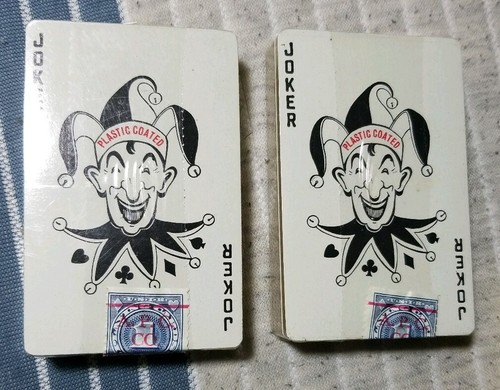 1940-1965 Vtg Heines Pub. Bridge Lustertone playing Cards Tax Stamp 1 New Sealed - Picture 2 of 12