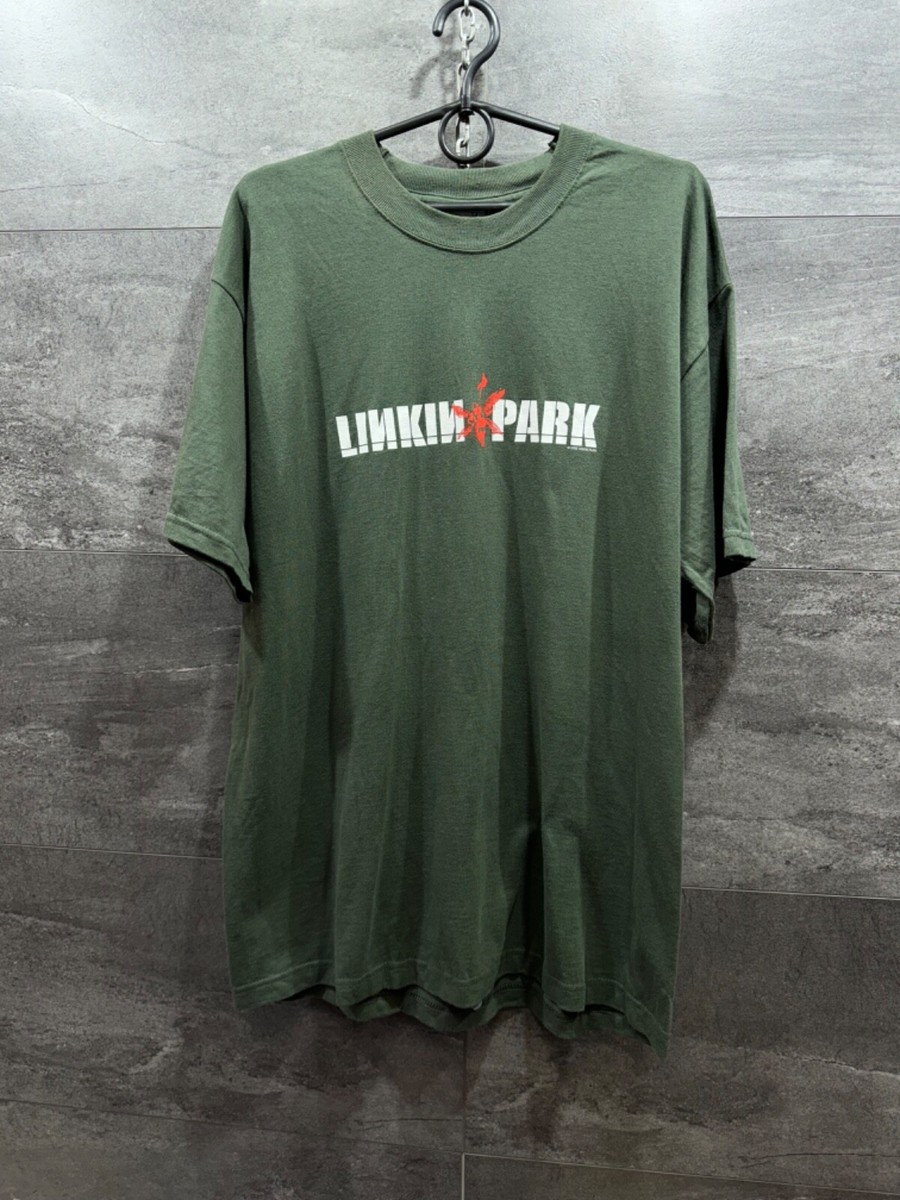 Vintage Rare Linkin Park Hybrid Theory 2000 Green T-Shirt Vintage Rare Linkin Park Hybrid Theory 2000 Green T-Shirt