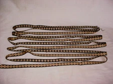 18Y Brunschwig et Fils BR-39068 Nail Head Matte Gimp Black Gold Border Trim