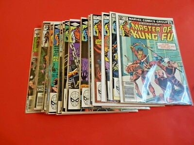 LOT OF 17 MARVEL COMICS - MASTER OF KUNG FU BETWEEN #54 - 124 / HANDS SHANG CHI
