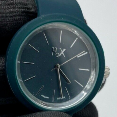 Herrenuhr Damen und Kinder Signiert Casual Zifferblatt und dunkelgrünes Armband