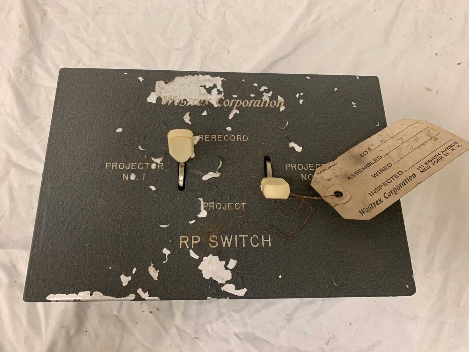 Vintage 35 MM motion picture film Westrex rerecord RP Switch change over