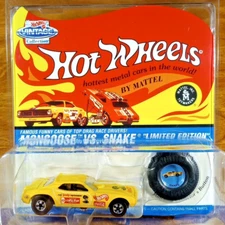 Hot Wheels Vintage Collection Series Mongoose Vs. Snake Redline Yellow 1994