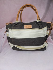 kate spade white and brown purse
