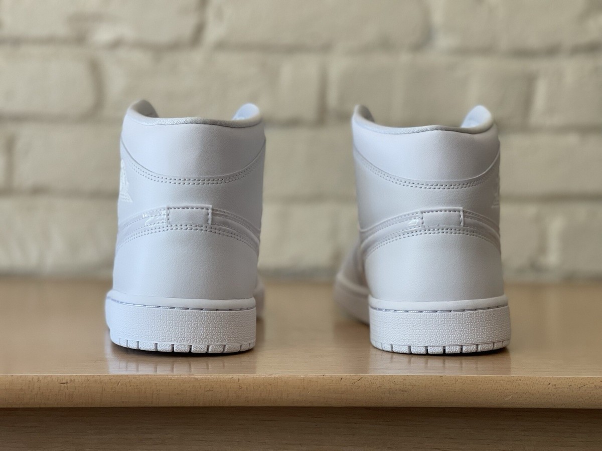 Nike Air Jordan 1 Mid Retro Classic Triple White FQ1926-161 Women