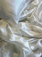 Luxurious 100 silk charmeuse Duvet Cover King White LAST ONE