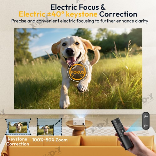 Beamer 5G WiFi Bluetooth Projector 1080P 4K LED Cinema Multimedia Home Theater - Picture 5 of 13