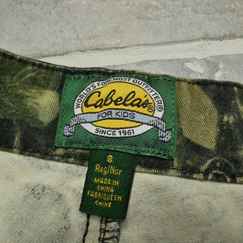 Cabelas Hunting Cargo Pants Youth Size 8 Seclusion 3D Camo Canvas Cotton - Picture 2 of 7