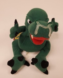 meanies beanies dragon with dripping boogers runny nose 1997 topkat plush (LLO6)