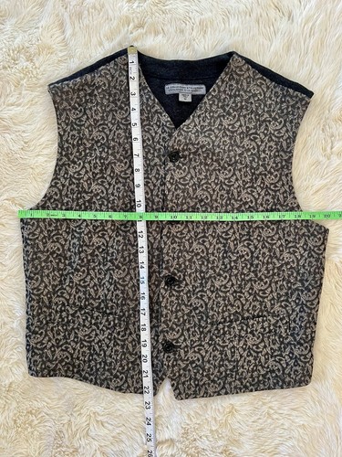 LE COLLEZIONI STRUCTURE Made in ITALY Sweater Vest Button Close Wool Blend Sz M - Picture 4 of 7