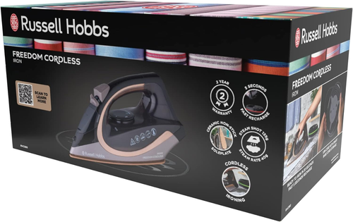 Russell Hobbs Freedom Cordless Steam Iron, RHC580, 2400W (AU Plug), Copper Coate - Picture 9 of 9