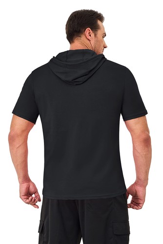 Mens Short Sleeve Hoodie Cotton Shirts Lightweight Sweatshirt Athletic Pullover - Picture 2 of 134