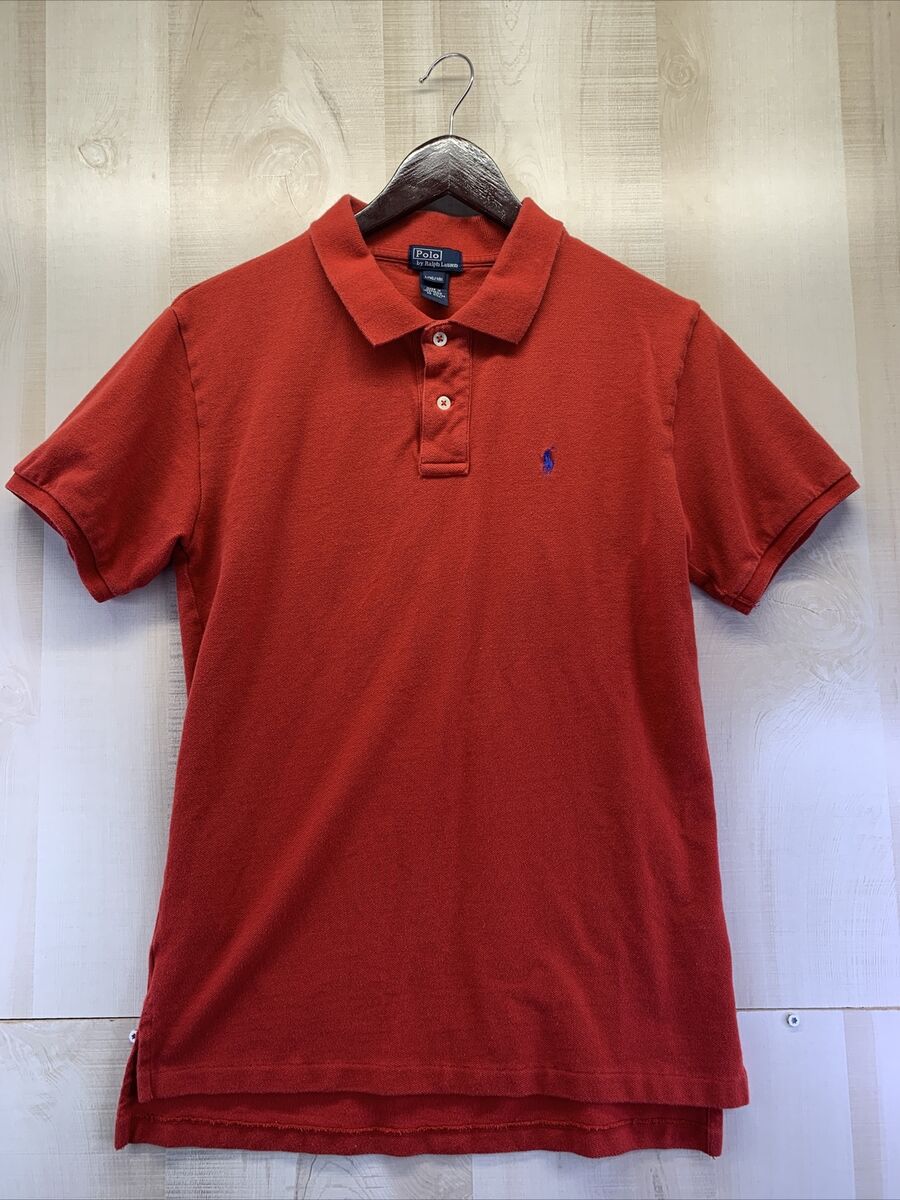Vintage 1990s Polo Ralph Laure. Boys Red Short Sleeve Shirt Vintage 1990s Polo Ralph Laure. Boys Red Short Sleeve Shirt