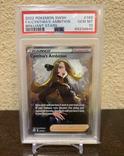 Cynthia's Ambition #169/172 Pokemon Brilliant Stars Psa 10
