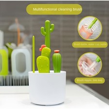 Cacti Bottle Cleaning Brush Set   4-Piece Kit with Bottle Brush, Nipple Brush