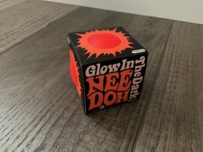 Viral Schylling NeeDoh Brand Orange Colored Glow In The Dark Squishy