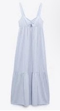 ZARA pale blue cut out maxi dress, size Medium