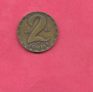 HUNGARY KM591 1975 VF-VERY FINE-NICE CIRCULATED 2 FORINT OLD VINTAGE COIN