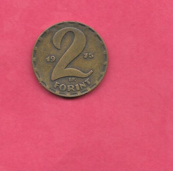 HUNGARY KM591 1975 VF-VERY FINE-NICE CIRCULATED 2 FORINT OLD VINTAGE COIN