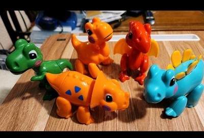 Emotional Support Fidget Clicking Dinosaur Toys ~Set of 5. Tolo Toys alternative