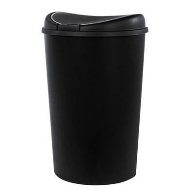 Kitchen Trash Can 12.8 Gallon Plastic Touch Top Garbage Bin W/ Push Button Lid