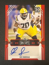 Ed Ingram 2022 Leaf Draft Red Foil Auto BA-EI1