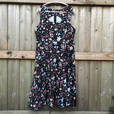 Banned Apparel Unique Vintage Pinup Dress 2XL Bowling Print Retro