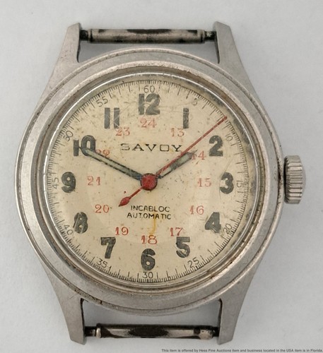 Stunning Vintage Savoy Incabloc Automatic Men’s Wristwatch Bezel to Fix - Picture 7 of 9