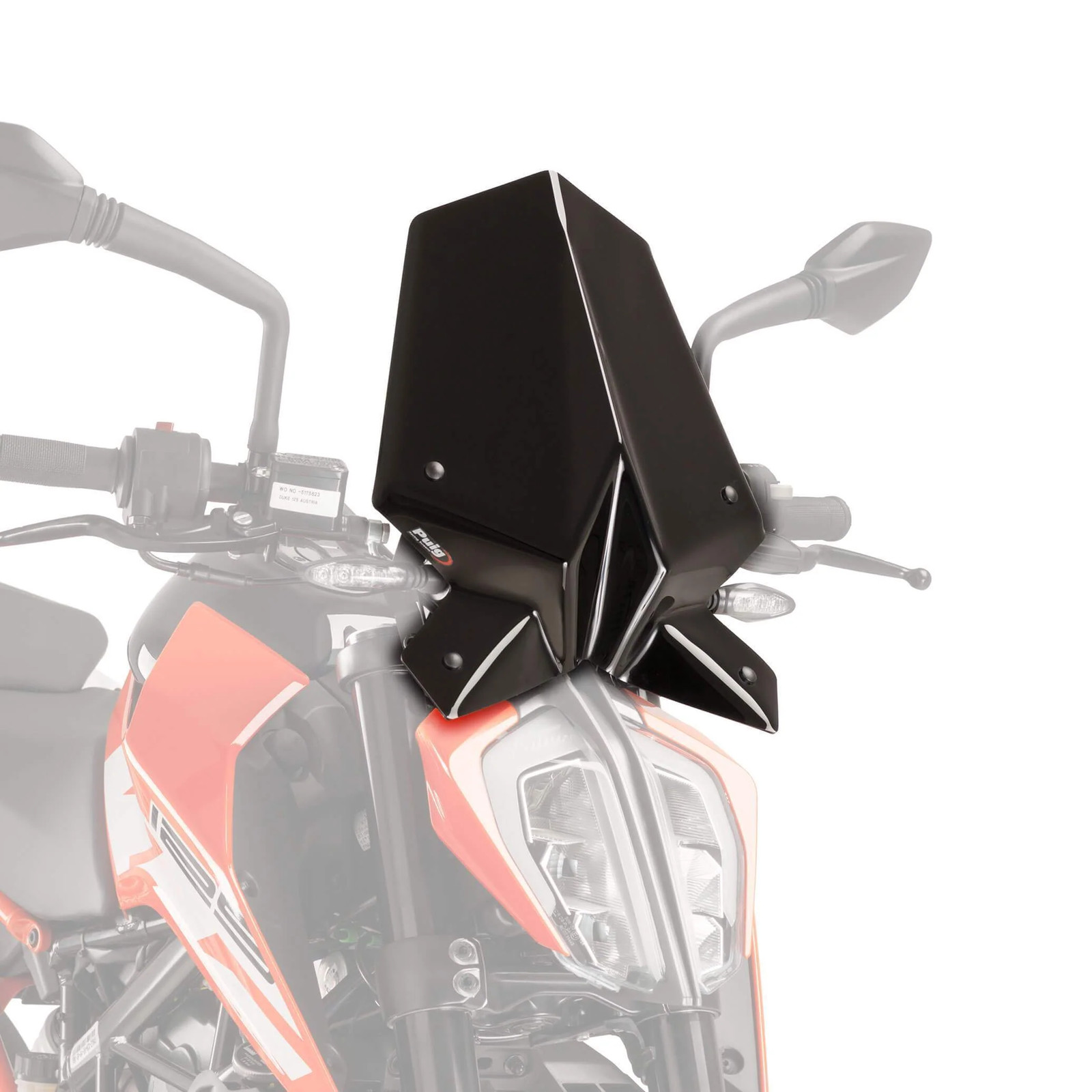 Puig Sport Screen | Black (Opaque) | KTM 125 Duke 2017>2023