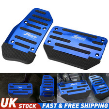 Universal Blue Aluminium Automatic Car Pedal Covers Anti-slip Gas Brake Pad Set