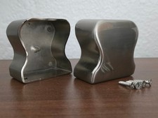 Staircase Handrail End Caps Pair of HDR Profile Chrome or Brushed Nickel Ends
