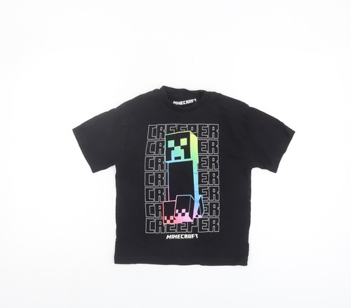 Next Jungen T-Shirt Minecraft schwarz Grafik, 6 Jahre