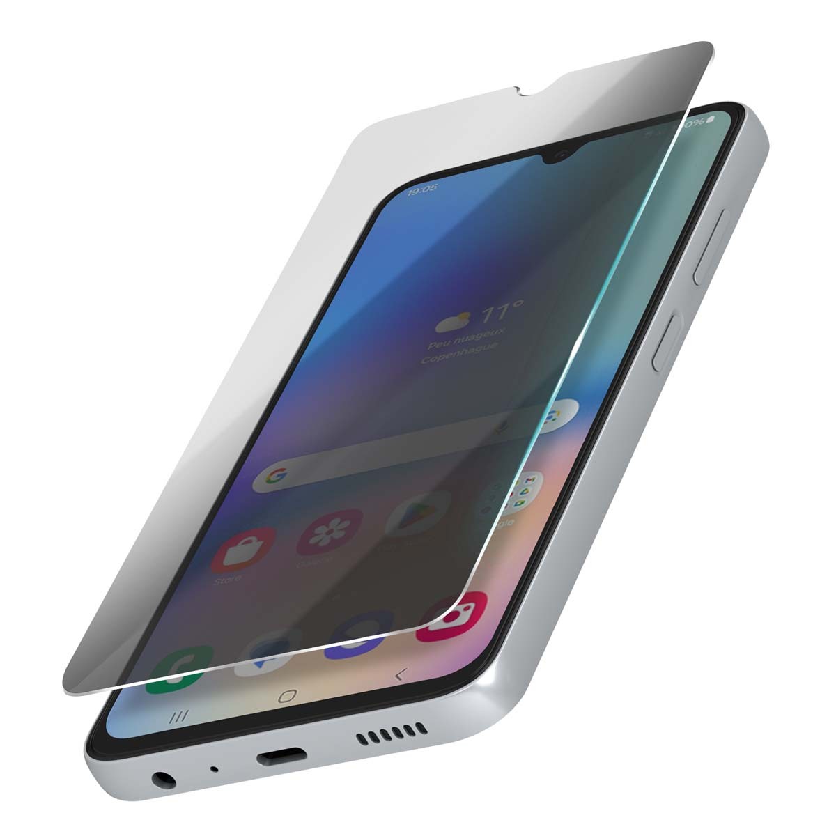 Verre trempé Avizar avec filtre de confidentialité pour Samsung Galaxy A05s