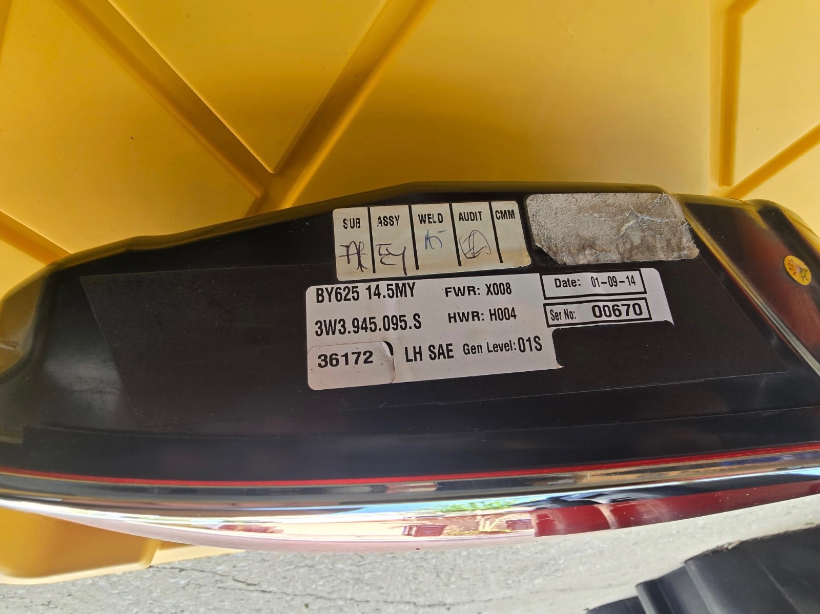 2015 BENTLEY Continental Gt  Rear Left Tail Light OEM 3W3945095S