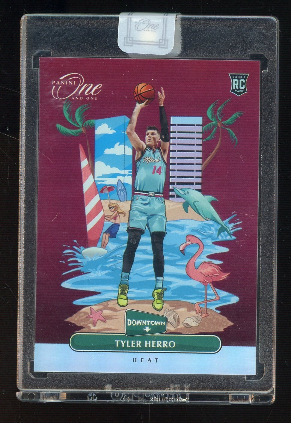 2019-20 Panini One And One Downtown #10 Tyler Herro Miami Heat RC Rookie SSP