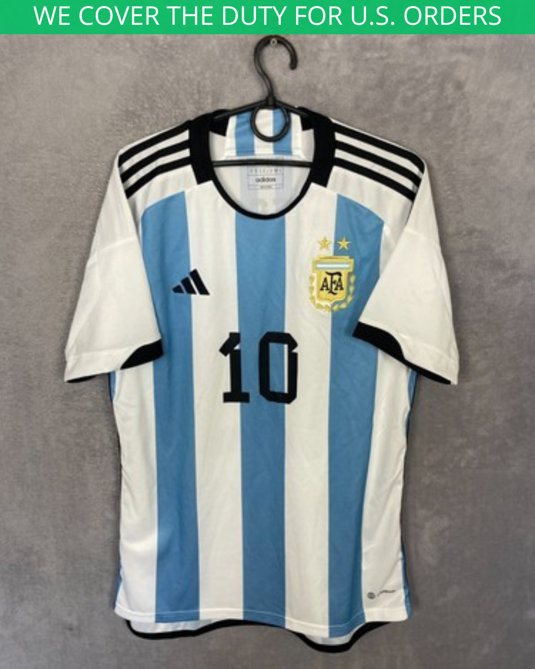 Messi Argentina Home football shirt Adidas Camiseta Mens Size M