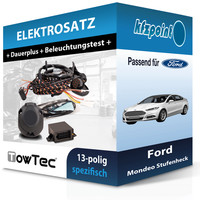 Towtec E-Satz 13Polig Fahrzeugspezifisch Passend für Ford Mondeo Stufenheck