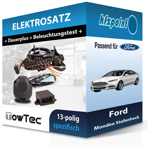 für Ford Mondeo Stufenheck 12- Towtec E-Satz 13Polig Fahrzeugspezifisch NEU-image