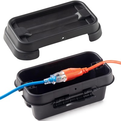 SockitBox   The Original Weatherproof Connection Box   Indoor & Small, Black 