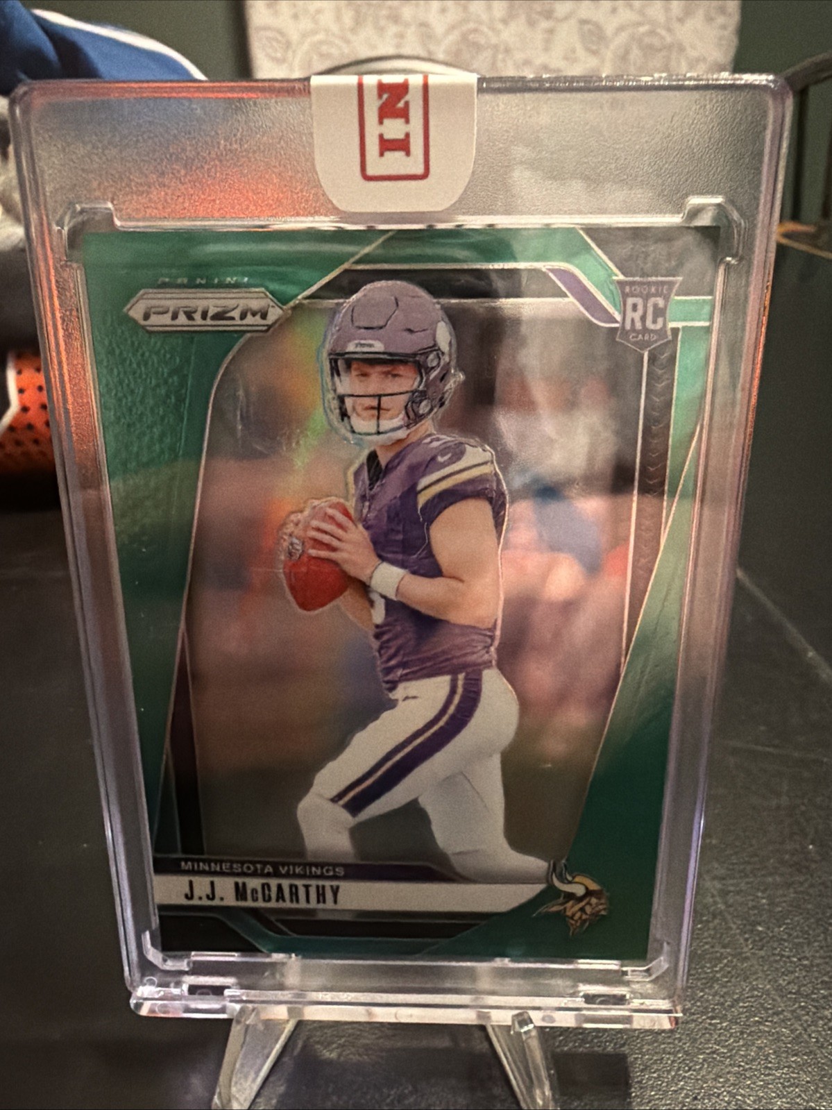 2024 Panini Prizm - Rookies J.J. McCarthy #400 Green Prizm (RC)